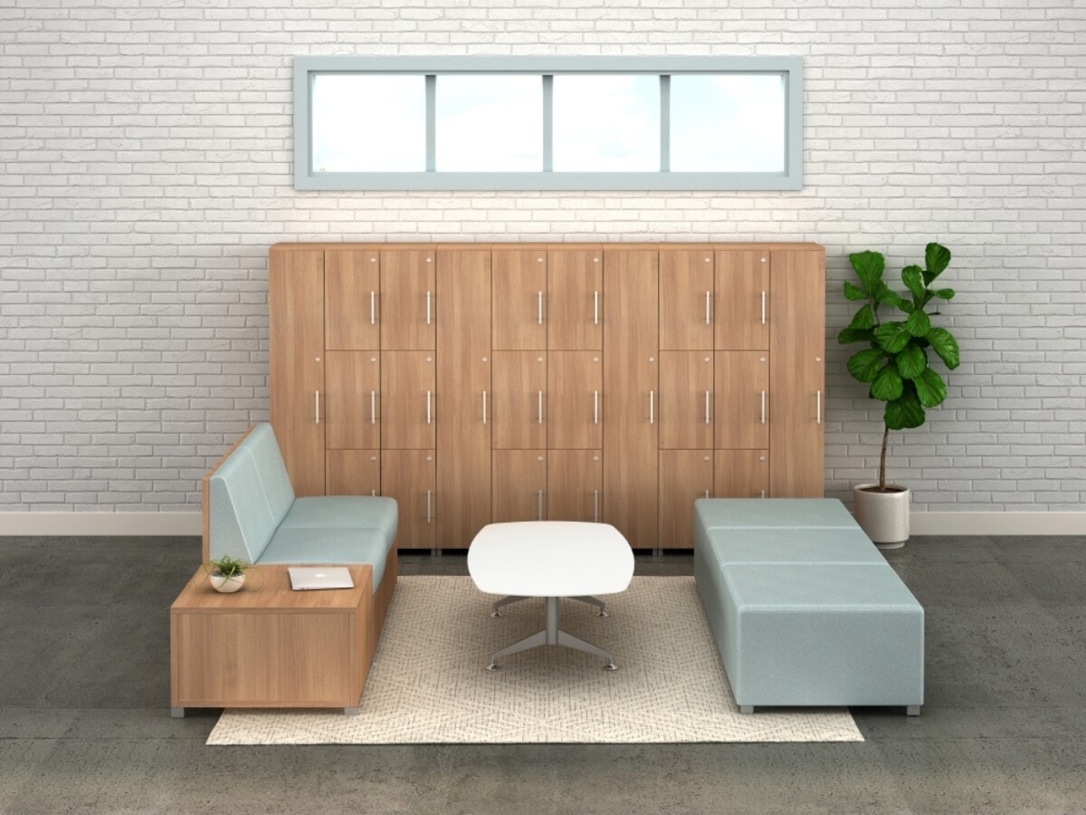 Calibrate Lockers — AIS office storage by Georgia Office Interiors
