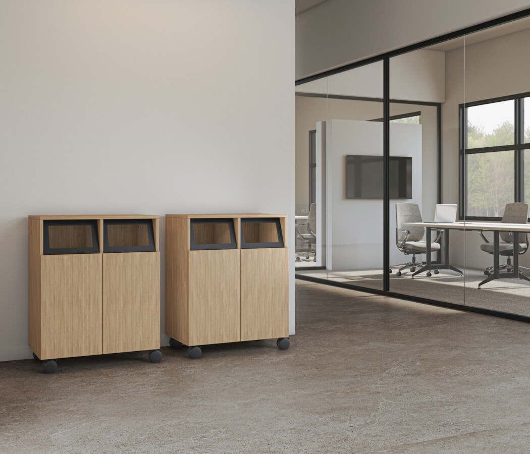 Calibrate Mobile Trash & Recycling — AIS office storage by Georgia Office Interiors